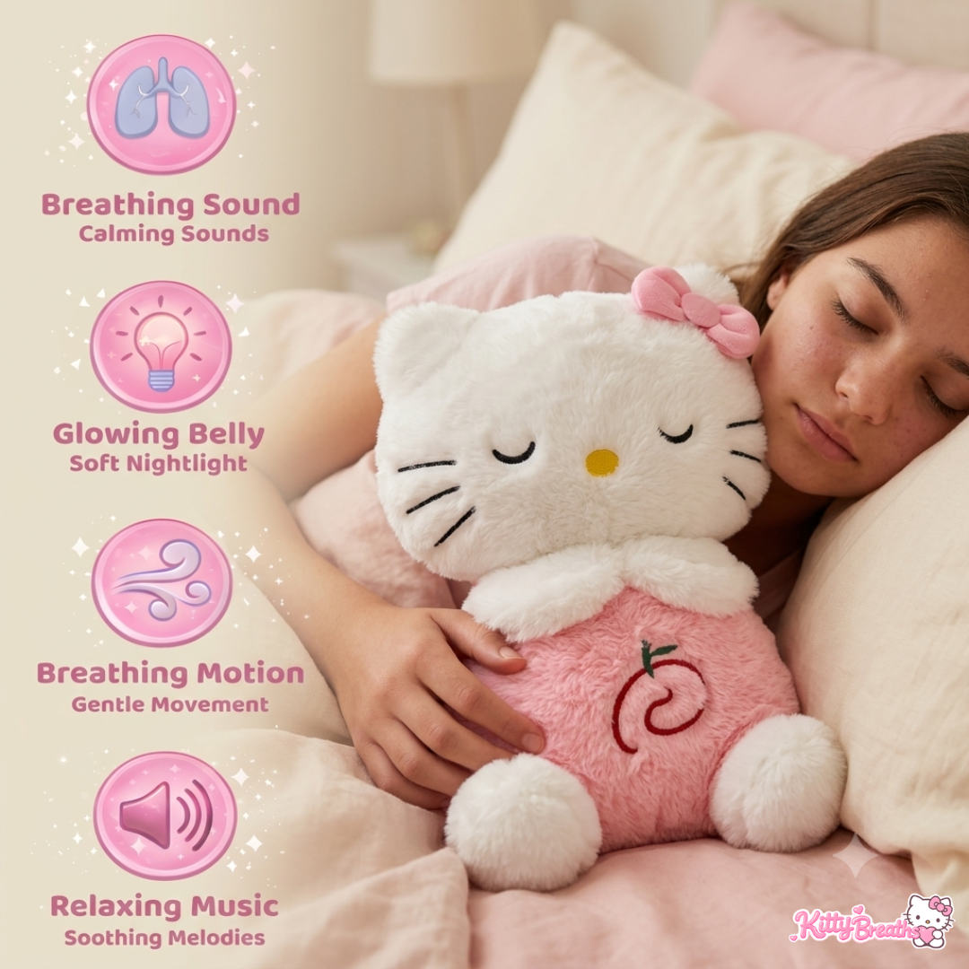 Breathing Kitty Plush for Better Sleep